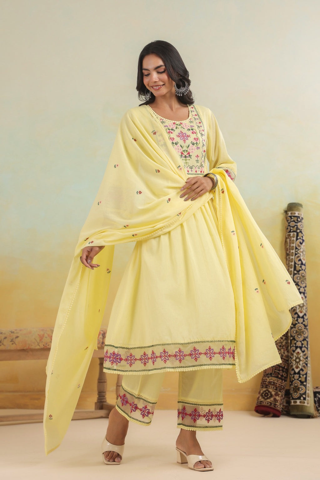 Raysham Fashion Embroidered Kurta Set With Dupatta
